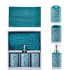 2020 New Arrival 4pcs Bath Mat Set with Ceramic Bathroom Accessories Matching Design Bathroom Set for Amazon