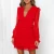Import 2020 new fashion trendy women clothings ladies red color chiffon dress wholesale women apparel from China