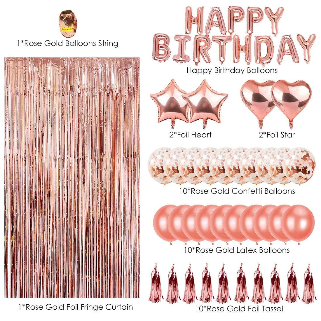 2020 new product rose gold balloon party supplies for wedding party decoration