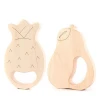 2020 Vietnam Natural Organic Pear Rabbit Fruit And Animal Wooden Baby Teether Toys