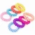 Import 2020 wholesale price high quality coil hair tie three cross-color telephone line rubber band hair ring tie from China