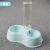 Import 2020new 2 in 1useful Pet Bowl and Feeder Dog Bowls Pet Bottle Round Plastic Automatic Store Water Eco-friendly Stocked from China