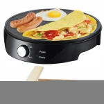 2021 Electric Crepe Maker with Adjustable Temperature Control Griddle Hot Plate