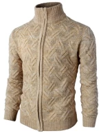 2021 Hot Sale New Thick Coat Turtleneck Pullover Sweater Cardigan Men