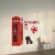 Import 2021 new British style telephone booth high-heeled shoes designs pvc removable adhesive sticker home decor from China