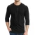 Import 2021 new solid color raglan sleeve mens casual sports t-shirt fashion three-quarter sleeve henry collar T from China