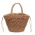 Import 2021 Summer New Straw Bag Holiday Beach Bags Female Woven Vegetable Basket HandBag Straw Tote Bags from China