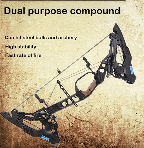 21.5lbs-60lbs Archery Compound Bow 330fps Steel Ball Archery Slingshot Compound Bow Hunting