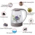 Import 2200w black illuminated glass kettle electric cordless jug fast boil 1.8L electric kettle glass from China