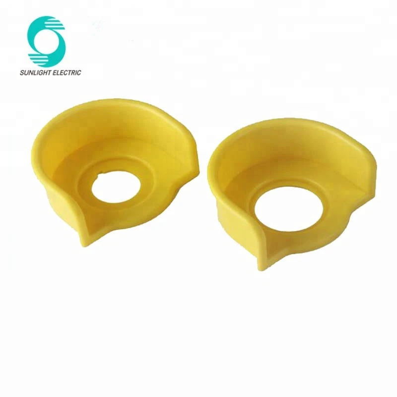 22mm 25mm 30mm (ID) 60MM(OD) emergency stop Push button switch yellow plastic protective shield guard cover
