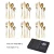 Import 24 Piece Gold Wedding Flatware gift box packing steak knife fork spoon Matte Cutlery Set Stainless Steel from China