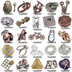 25 models Intelligent IQ Test Lock Brain Test Alloy Metal Puzzles Game Kids Adults Intelligent Toys Child Talent Educational Toy