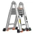 Import 250QD  Household telescopic ladder lifting staircase folding straight aluminum alloy engineering ladder 11 steps from China