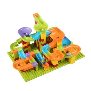 256pcs stem mini marble run building blocks construction toy set puzzle race  track for kids
