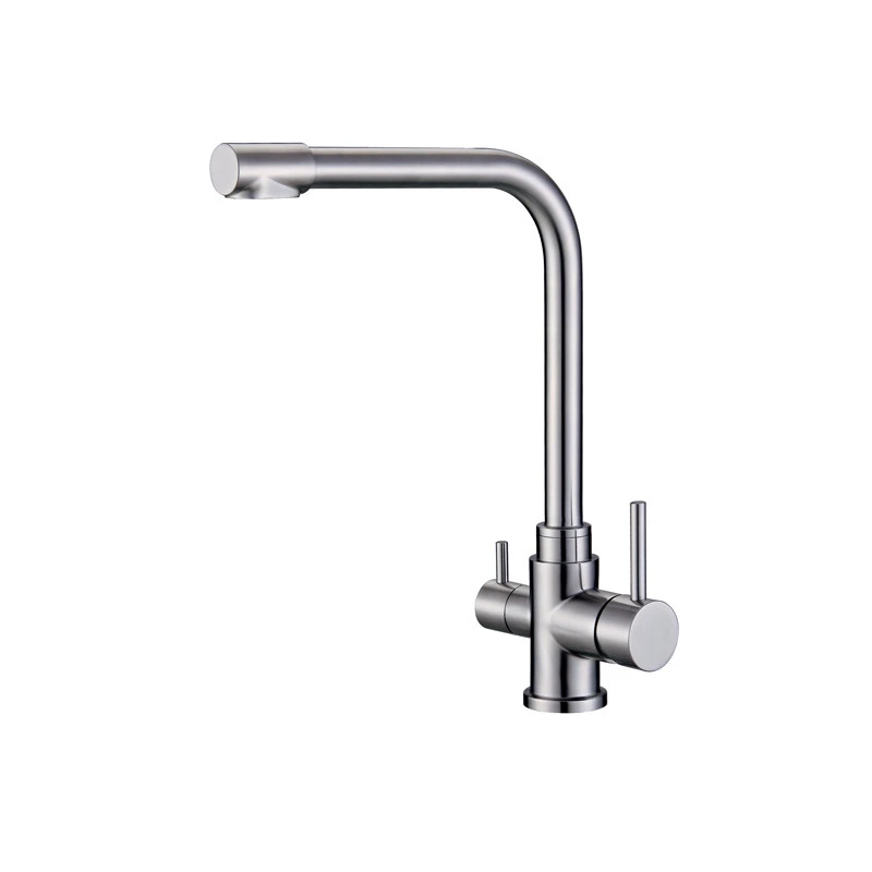 3-way Filter Kitchen Sink Mixer Tap Watermark Certified Foot Deck Mounted Stainless Steel Basin Faucets 7 Years Kitchen Mixer