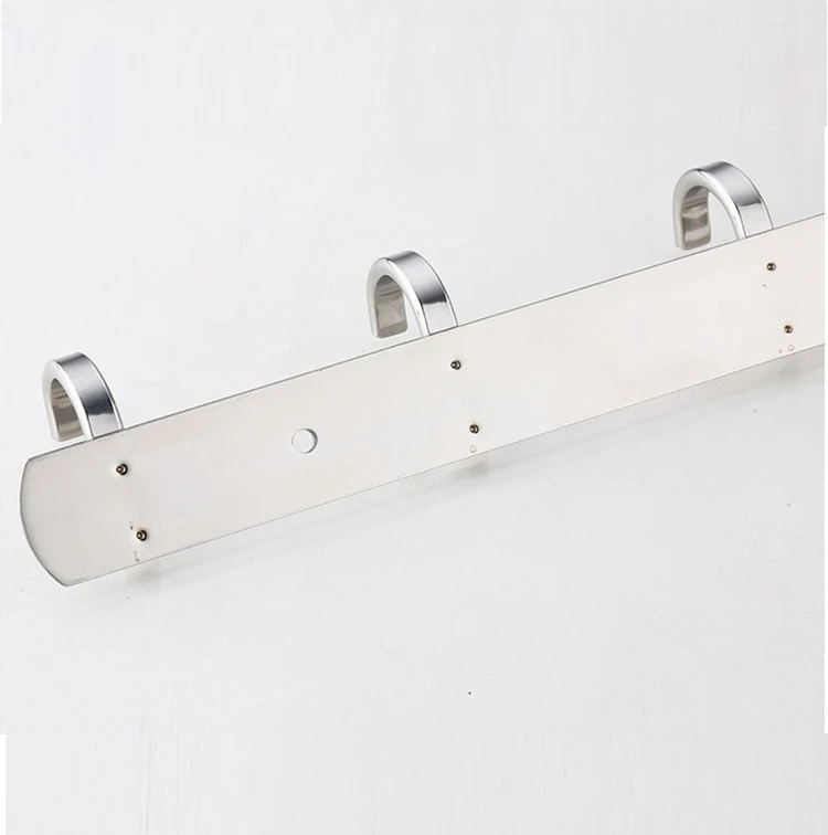 304 Stainless Steel Wall Coat Hook Rack Bathroom Wall Mounted Hook Rack for Clothes