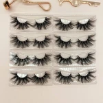 3d 100% mink eyelashes private label 25mm wholesale lashes mink lashes