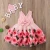 Import 3D Flower Rose Party Pageant Sleeveless baby girls dresses from China