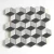 3D marble mosaic tile white and black triangle mosaic for house