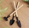 3pcs Agriculture garden mini  wooden handle Trowel Shovel Spade Hand digging tools