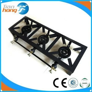 4 Burner Black Painted Manual fire Gas Cooker /Stove with Oven Parts