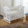 4 In 1Function White Painted Pine Solid Wood  Baby Crib