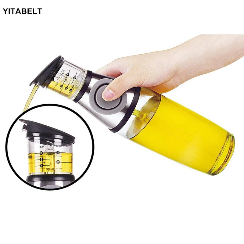 500ML Oil Vinegar Measured Dispenser Pourer Dispensing Bottles for Kitchen