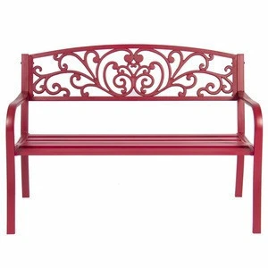 50&quot; Outdoor Furniture Patio Garden Park Yard Steel Frame Bench Porch Chair