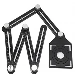 6-fold Aluminium Alloy Angle Finder Measuring Ruler Perforated Mold template tool izer locator drill guide tile hole