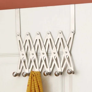 6-Hook Flexible Back Door Hanger Rack Bathroom Kitchen Organizer Hanger Hooks Home Storage Rack And Holder Clothes Organizer
