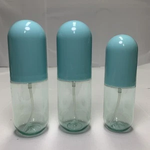 60ML Capsule shape bottle cosmetic PET makeup remover container