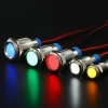 6/8/10/12mm mini small panel mount signal lamp waterproof equipment Metal LED indicator light with wire 3-6V red green yellow