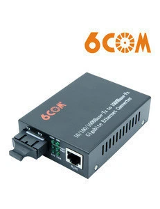 6COM Media converter 10/100m fast ethernet fiber optic equipment 40km