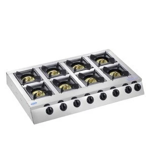 8 energy saving burner Table-top gas cooktop with  Infrared Ceramic Plate