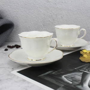 80cc 10 Carat Gold Trim espresso cups saucer, coffee cup and saucer porcelain, ceramic coffee cup with saucer