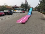 8inches/4 Inches Thickness Air Inflatable Track Mat, 26FT/23FT/20FT/17FT/13FT/10FT Track Air Inflatable Mat for Gymnastics Training/Home Use/Cheerleading/Yoga