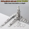 90 degree L-shape right angle stainless steel  furniture shelf corner bracket for countertops bed table chair