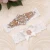 Import 9012 Antique white pink rhinestone lace bride garter belt with plus size ivory from China