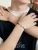 Import 925 Sterling Silver Interlocking Couple Bracelet Enamel Inlaid Woven Bracelet Fashion Jewelry Accessories from China