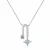 Import 925 sterling silver plated PT950 gold pendant square Moissanite necklace design sense of light luxury niche collarbone chain from China