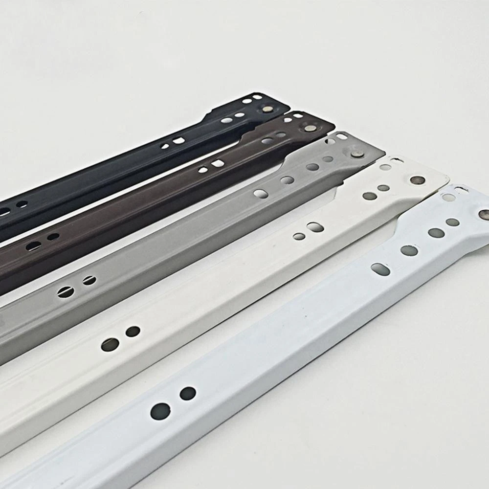 A5 250mm-600mm white color powder coating south American type drawer slider rail , European style drawer slide