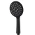 Import ABS plastic material popular water softening shower head black color from China