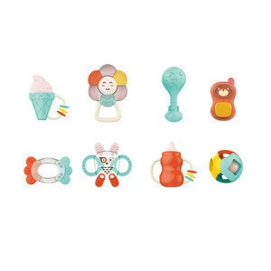 ABS shaking Teething Ring Silicone Baby Rattles toys