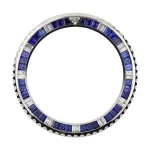 Aftermarket Watch Parts Stainless Steel Watch Bezel Insert with CZ for Original watch