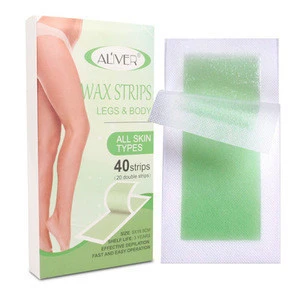 ALIVER 40pcs Professional Hair Removal Wax Strips Paper For Leg Body Depilation Patch Hair Removal High Quality Fibre Paper