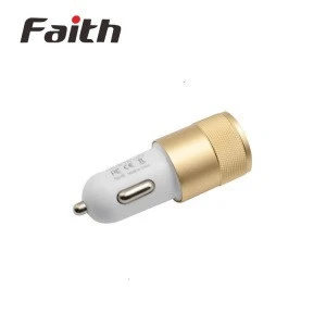 Aluminum 5V 2.1A Quick Mobile Phone Universal Car Charger/ Portable Dual USB Car Charger 12V car charger