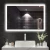 Import Aluminum Alloy Round Frame Wall Hang Vanity Bathroom Music Toilet Mirror With LED Lights from China