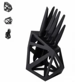 aluminum die casting metal Knife Block Holder with black surface