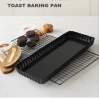 Amazon 14 inch Rectangular Baking Tray Removable Bottom No-Stick Cake Pan Cookie Pan Carbon Steel Baking Tool