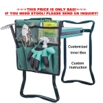 Amazon Hot Sale Comfortable Portable Foldable Soft EVA Foam Seat Stool Bench 600D Oxford Garden Kneeler Tool Bag Pouches